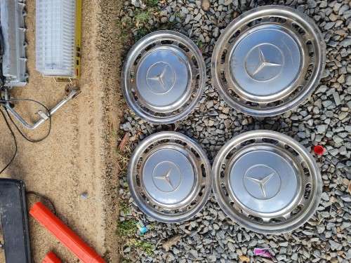 Vintage -Mercedes Hub-Caps and beauty rings