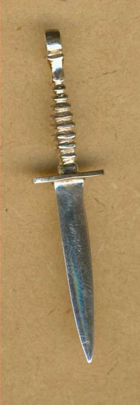 SA Special Forces --RECCE-- 1st type dagger pendant  silver genuine item