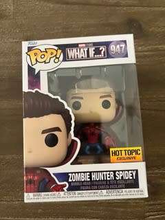 ZOMBIE HUNTER SPIDEY FUNKO POP! HOT TOPIC EXCLUSIVE ! METALLIC