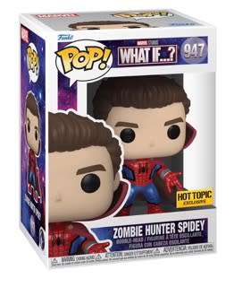 ZOMBIE HUNTER SPIDEY FUNKO POP! HOT TOPIC EXCLUSIVE ! METALLIC