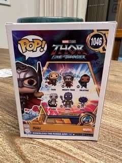 MIGHTY THOR FUNKO POP! THOR LOVE AND THUNDER! GLOWS IN THE DARK, POP IN A BOX EXCLUSIVE!