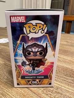MIGHTY THOR FUNKO POP! THOR LOVE AND THUNDER! GLOWS IN THE DARK, POP IN A BOX EXCLUSIVE!