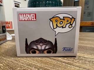 MIGHTY THOR FUNKO POP! THOR LOVE AND THUNDER! GLOWS IN THE DARK, POP IN A BOX EXCLUSIVE!