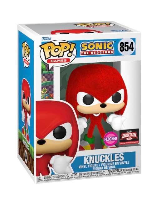 KNUCKLES!!SONIC!!FUNKO. POP!! TARGET CON EXCL!! FLOCKED