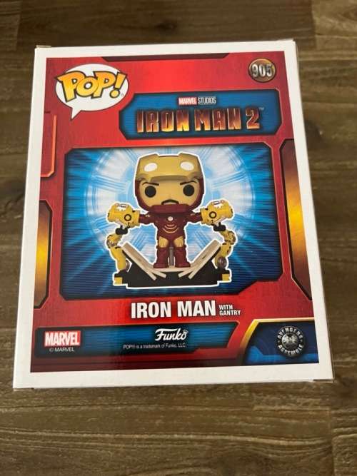 IRON MAN WITH GANTRY!!IRON MAN!!FUNKO POP!! DELUXE!! GITD!! PX EXCLUSIVE!!