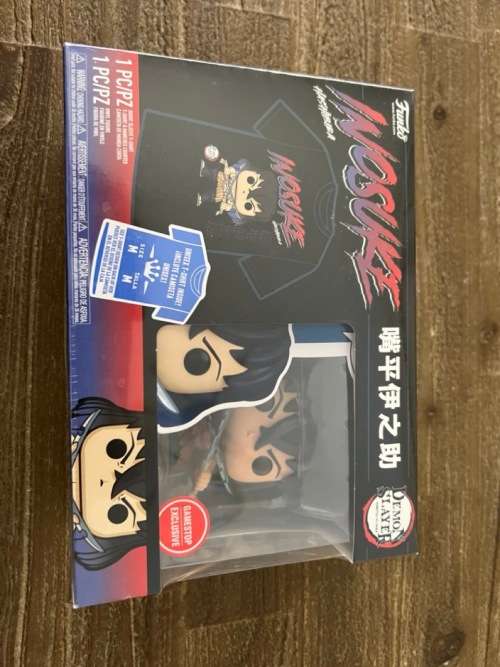 INOSUKE!!DEMON SLAYER!!FUNKO POP!! T SHIRT BUNDLE GAMESTOP EXCLUSIVE!!