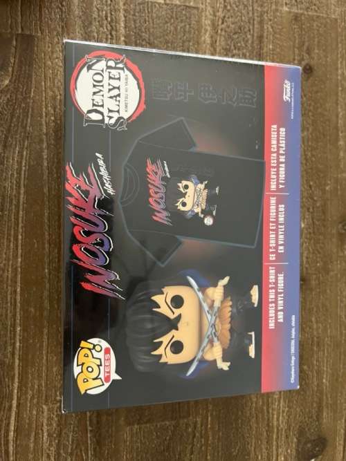 INOSUKE!!DEMON SLAYER!!FUNKO POP!! T SHIRT BUNDLE GAMESTOP EXCLUSIVE!!