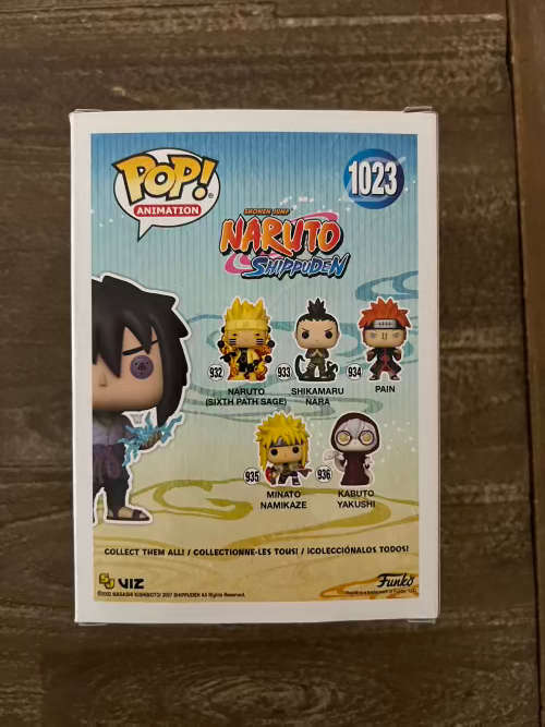 SASUKE (RINNEGAN)!!NARUTO!!FUNKO POP!! AAA EXCLUSIVE GLOW CHASE