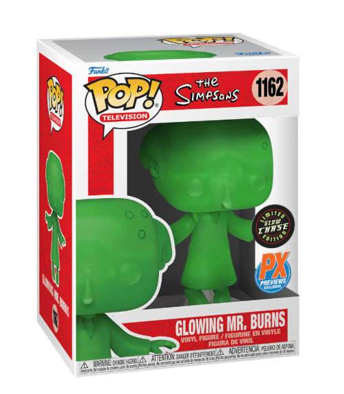 GLOWING MR.BURNS!!THE SIMPSONS!!FUNKO POP!! PX EXCLUSIVE!! GLOW CHASE!!
