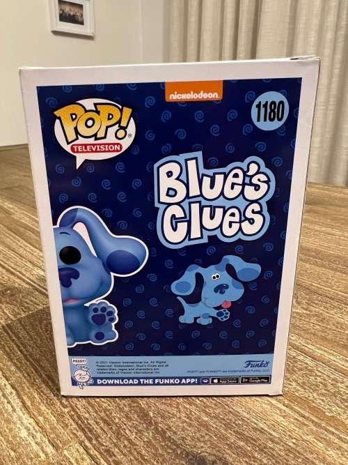 BLUE!! BLUE`S CLUES!!FUNKO POP!! HOT TOPIC EXCLUSIVE!! FLOCKED!!