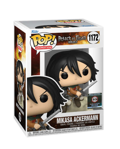 MIKASA AACKERMANN!!ATTACK ON TITAN!!FUNKO POP!! CHALICE COLLECTIBLE EXCLUSIVE!!