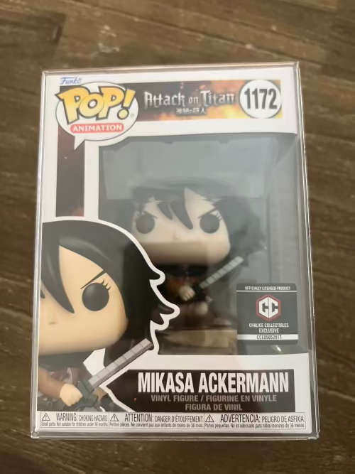 MIKASA AACKERMANN!!ATTACK ON TITAN!!FUNKO POP!! CHALICE COLLECTIBLE EXCLUSIVE!!