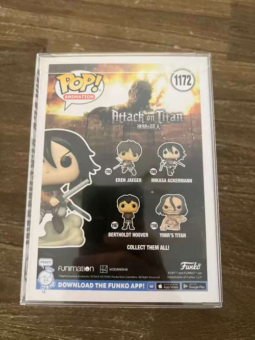MIKASA AACKERMANN!!ATTACK ON TITAN!!FUNKO POP!! CHALICE COLLECTIBLE EXCLUSIVE!!
