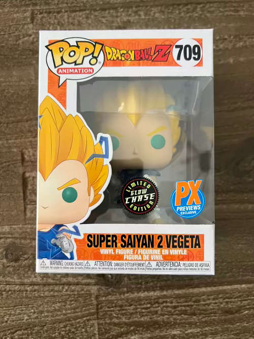 SUPER SAIYAN 2 VEGETA!!DBZ!!FUNKO POP!! PX EXCLUSIVE!! GLOW CHASE!!