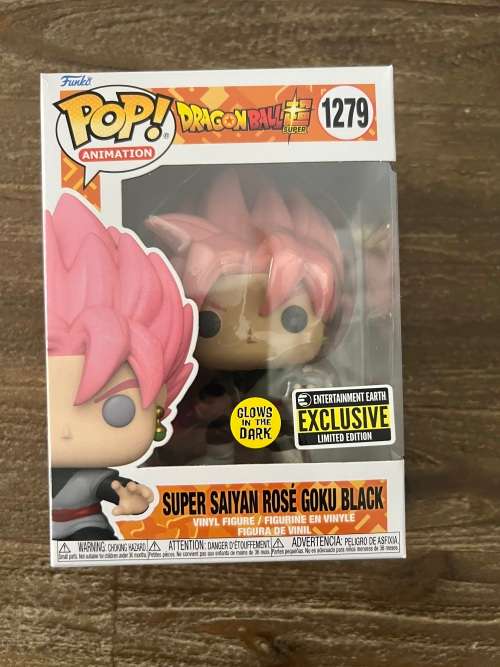 SUPER SAIYAN ROSÉ GOKU BLACK!!DBZ!!FUNKO POP!! EE EXCLUSIVE!! GITD!!