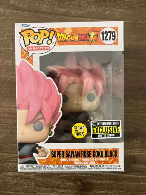 SUPER SAIYAN ROSÉ GOKU BLACK!!DBZ!!FUNKO POP!! EE EXCLUSIVE!! GITD!!