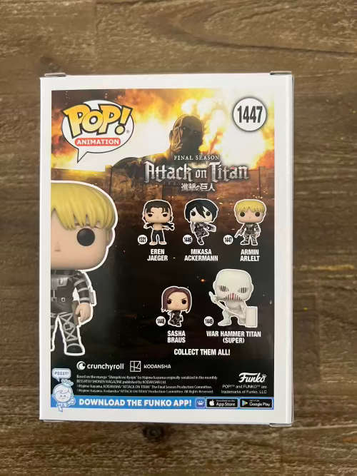 ARMIN ARLELT!!ATTACK ON TITAN!!FUNKO POP!!