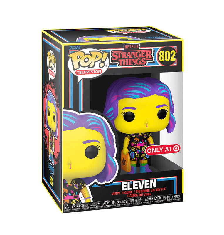 ELEVEN!!STRANGER THINGS!!FUNKO POP!! TARGET EXCLUSIVE!!BLACK LIGHT!!