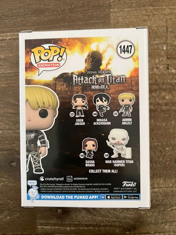 ARMIN ARLELT!! ATTACK ON TITAN!! FUNKO POP!!