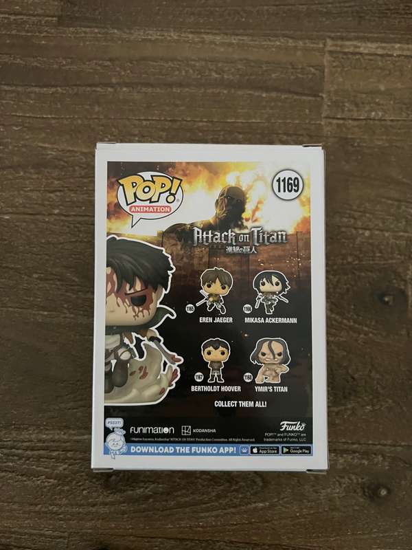 battLE LEVI!!ATTACK ON TITAN!!FUNKO POP!! AE EXCLUSIVE!!
