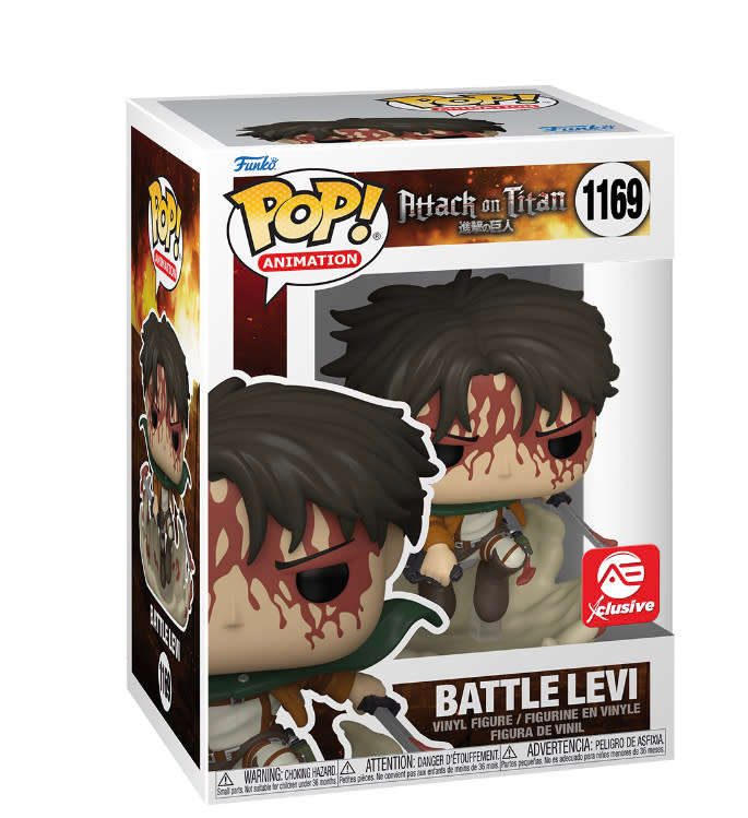 battLE LEVI!!ATTACK ON TITAN!!FUNKO POP!! AE EXCLUSIVE!!