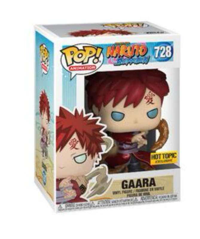 GAARA, NARUTO, FUNKO POP, HOT TOPIC EXCLUSIVE, METALLIC