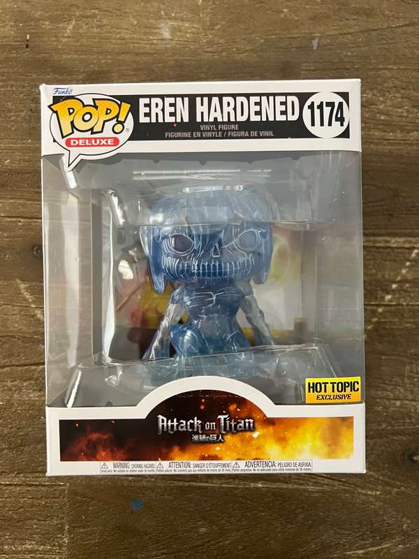 EREN HARDENED, ATTACK ON TITAN, FUNKO POP, HOT TOPIC EXCLUSIVE, DELUXE POP!!