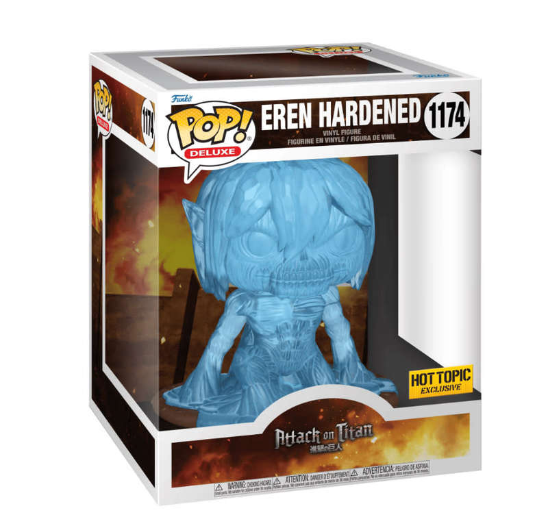 EREN HARDENED, ATTACK ON TITAN, FUNKO POP, HOT TOPIC EXCLUSIVE, DELUXE POP!!