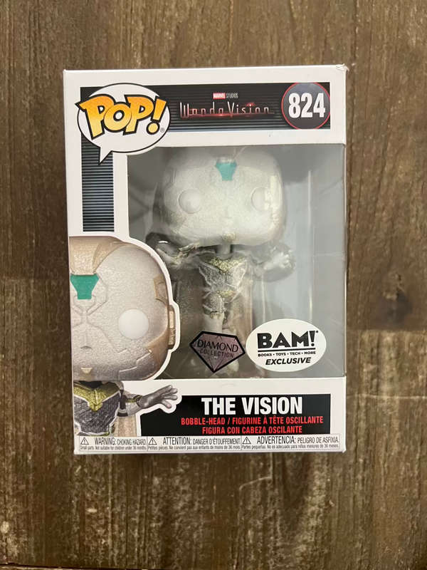 THE VISION!!WANDA VISION!!FUNKO POP!!DIAMOND COLLECTION!!BAM EXCLUSIVE!!