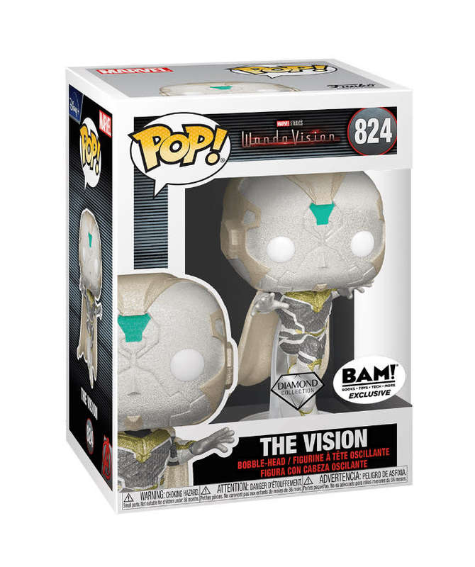 THE VISION!!WANDA VISION!!FUNKO POP!!DIAMOND COLLECTION!!BAM EXCLUSIVE!!