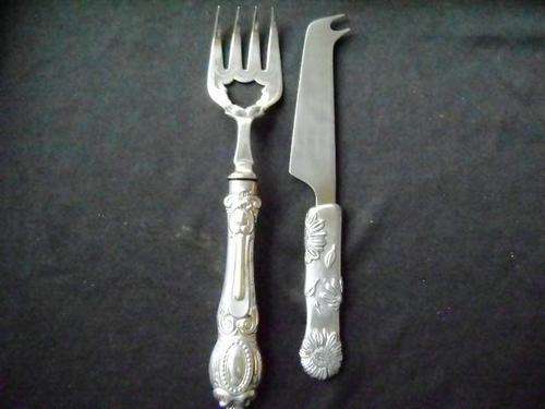 ROYAL SELANGOR CHEESE KNIFE AND FORK