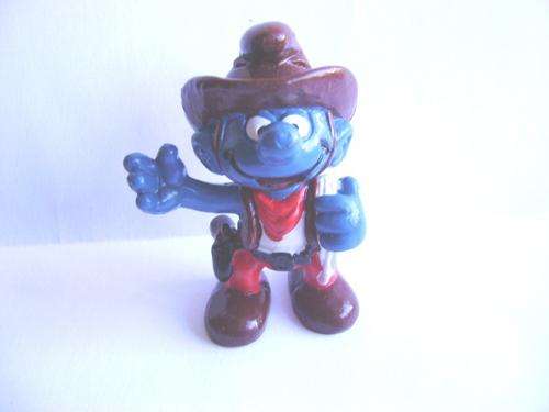 VINTAGE 1981 PEYO SCHLEIGH COWBOY SMURF