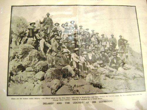 RARE ORIGINAL 1900 DE LA REY AND THE LEADERS OF HIS COMMANDO PHOTO PRINT