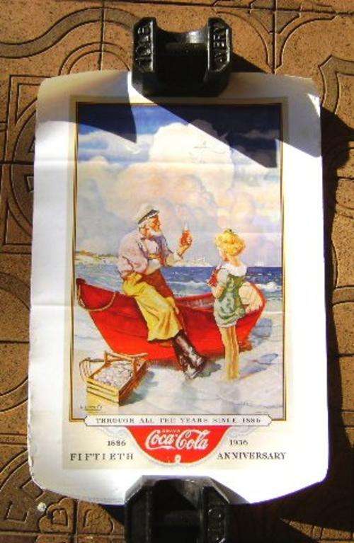 VINTAGE 1991 50TH ANNIVERSARY COCA-COLA AUSTRALIAN POSTER