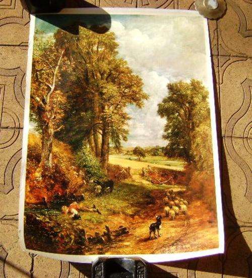 RARE JOHN CONSTABLE PRINT IL CAMPO DI GRANO NATIONAL GALLERY LONDON