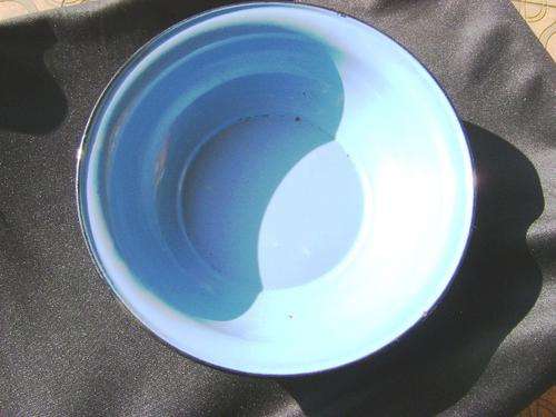 VINTAGE BLUE ENAMEL BASIN