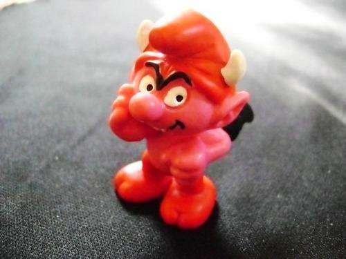 VINTAGE 1984 PEYO SCHLEIGH PINK DEVIL SMURF