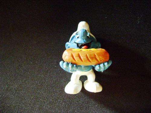 VINTAGE 1983  PEYO SCHLEIGH HK HOTDOG SMURF