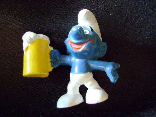 VINTAGE 1975 PEYO SCHLEIGH HK BEER DRINKING SMURF