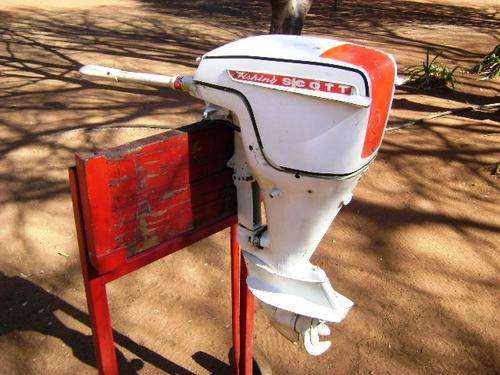 VINTAGE 1950-60'S SCOTT MC CULLOCH 7.5 HP TWIN OUTBOARD MOTOR CRAZY R1 START!!!!