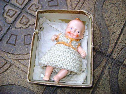ANTIQUE GERMANY BISQUE PORCELAIN KEWPIE DOLL MARKED