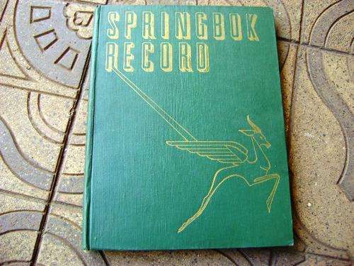 1946 SPRINGBOK RECORD BOOK PRESENTED TO W G WHITE FOR WW2 SERVICE