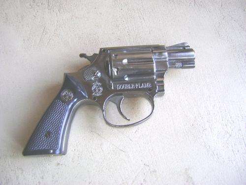 DIE CAST REVOLVER DOUBLE FLAME TABLE LIGHTER
