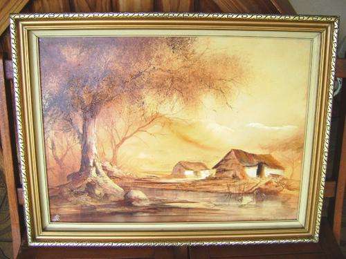 1986 FREY OIL ON BOARD FRAMED PAINTING