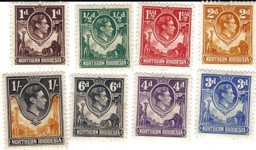 NORTHERN RHODESIA GEORGE STAMP SET