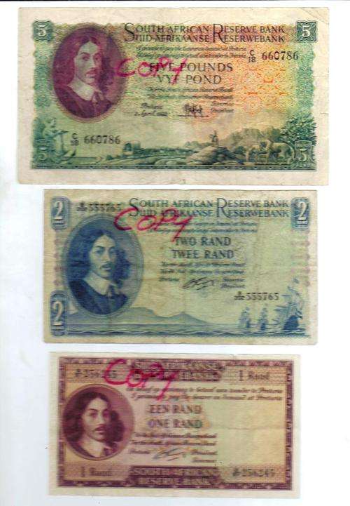 RISSIK FIRST ISSUE 1962 R1, R2 AND R10 NOTES