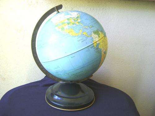 1950's TINPLATE AND BRASS WORLD GLOBE