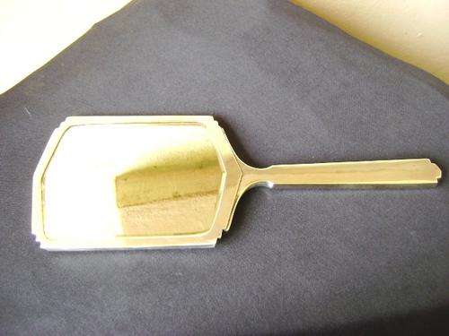 1922 STERLING 925 SILVER BIRMINGHAM ENGLAND BEVELED HAND MIRROR