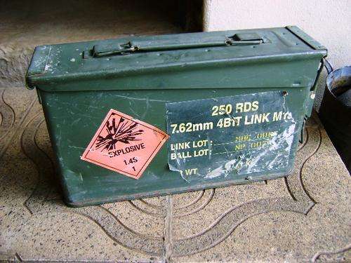 SADF 250 RND 7.62 MM WATERFROOF AMMO CASE.