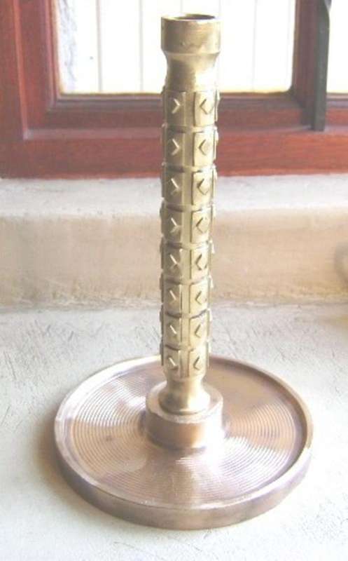 SOLID BRASS CANDLE HOLDER BY MASTER TRADESMAN.
